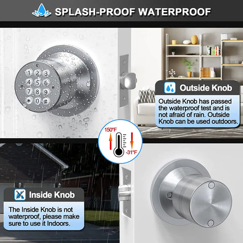 Water proof knob lock