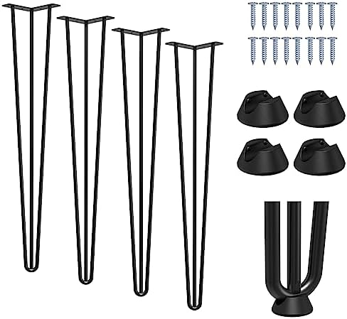 Heavy Duty Hairpin Legs Set for Coffee Tables, Desks, Night Stands
