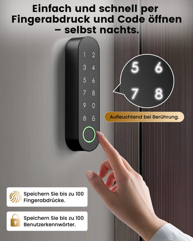 Signstek Smartes Türschloss Fingerabdruck &Bluetooth