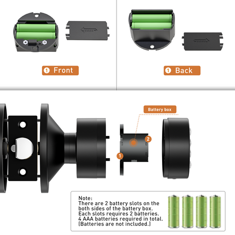 YL-99 Digital Keyless Door Knob Lock, Black/Silver