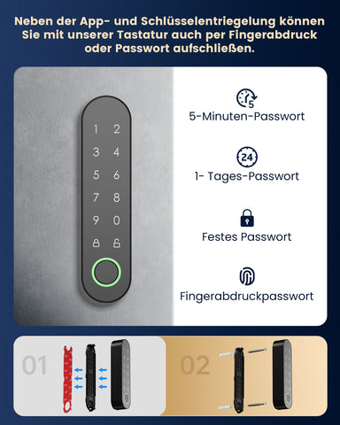 Signstek Smartes Türschloss Fingerabdruck &Bluetooth