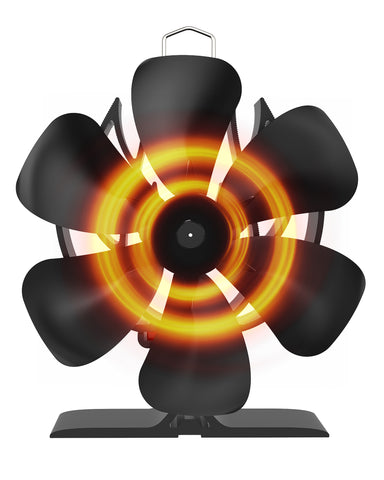 Signstek 6 Blättern Ofenventilator für Kamin/Kaminofen/Holzöfen