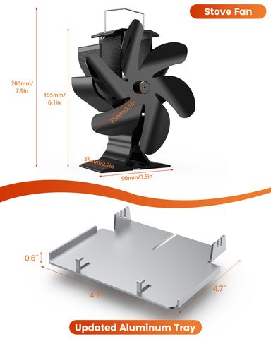 Eco-friendly Heat Powered Wood Stove Fan for Heater/Wood Burner