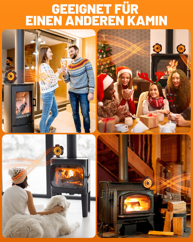Signstek 6 Blättern Ofenventilator für Kamin/Kaminofen/Holzöfen