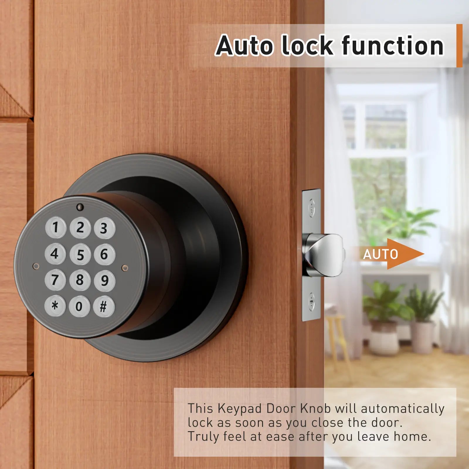 Smart Digital Code Door Lock Fingerprint /Keyboard Electronic Knob Security  Home