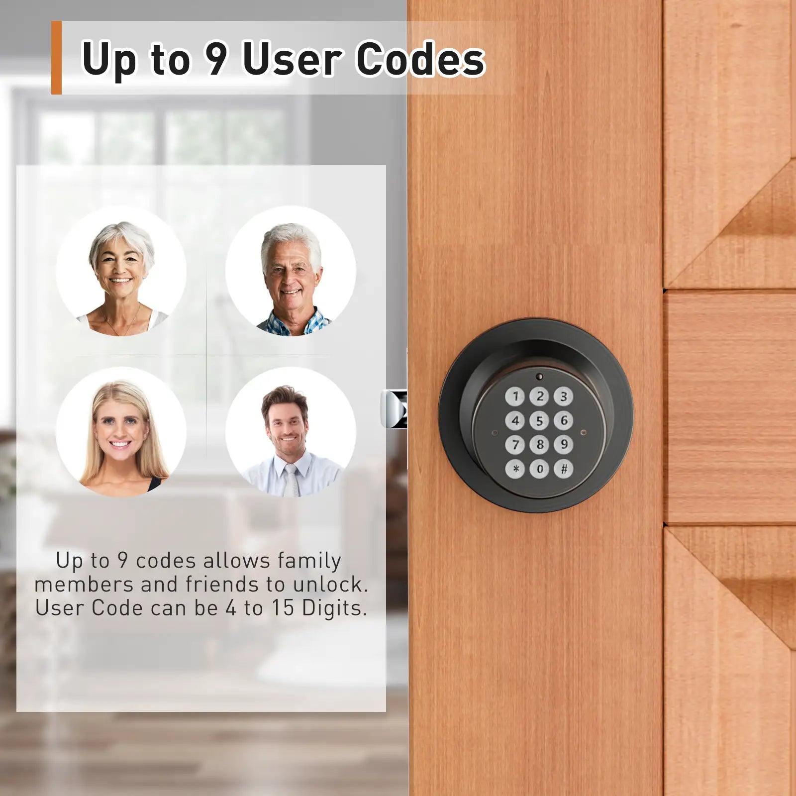 YL-99 digital keypad electronic door knob with lock with passcode