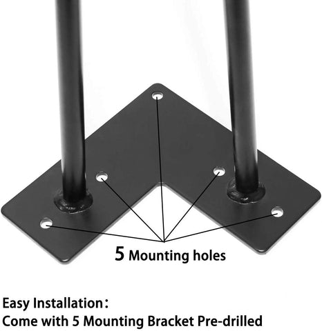 28" hairpin table and desk legs with 5 mounting holes