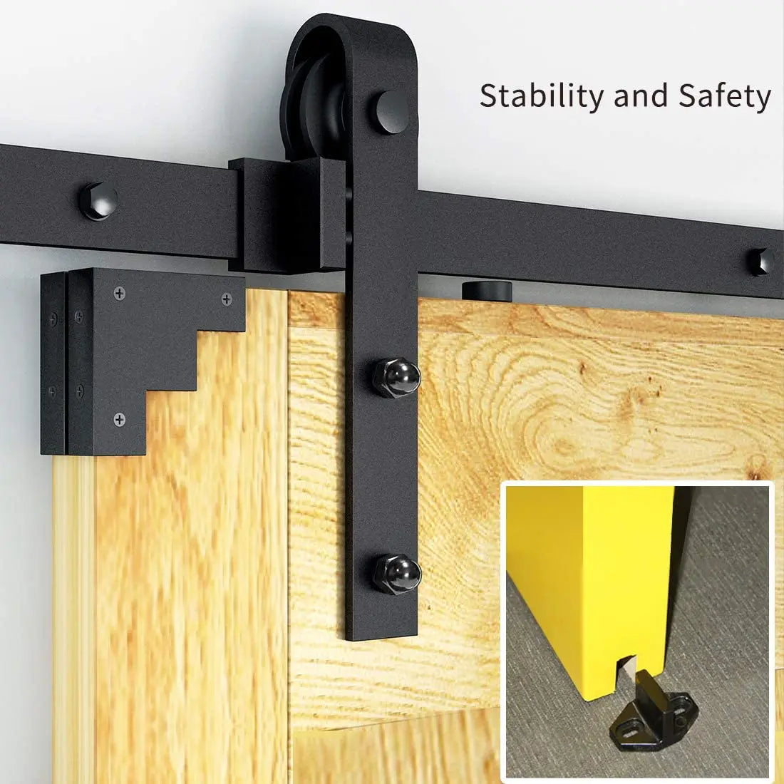 stable and safe barn door hardware kit