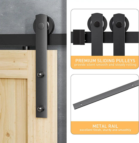5ft I shape barn door hardware