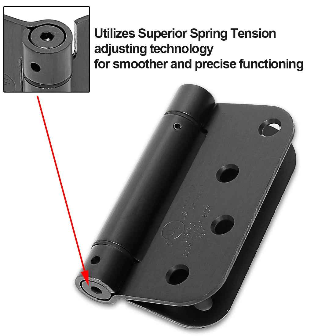 Black Heavy Duty Self Closing Door Hinges 