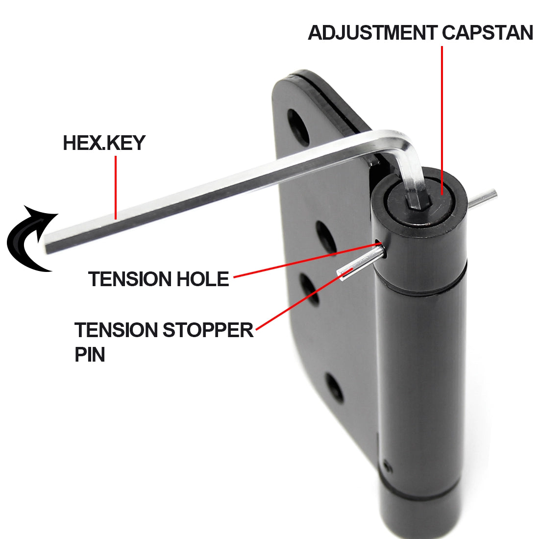 Black Heavy Duty Self Closing Door Hinges 