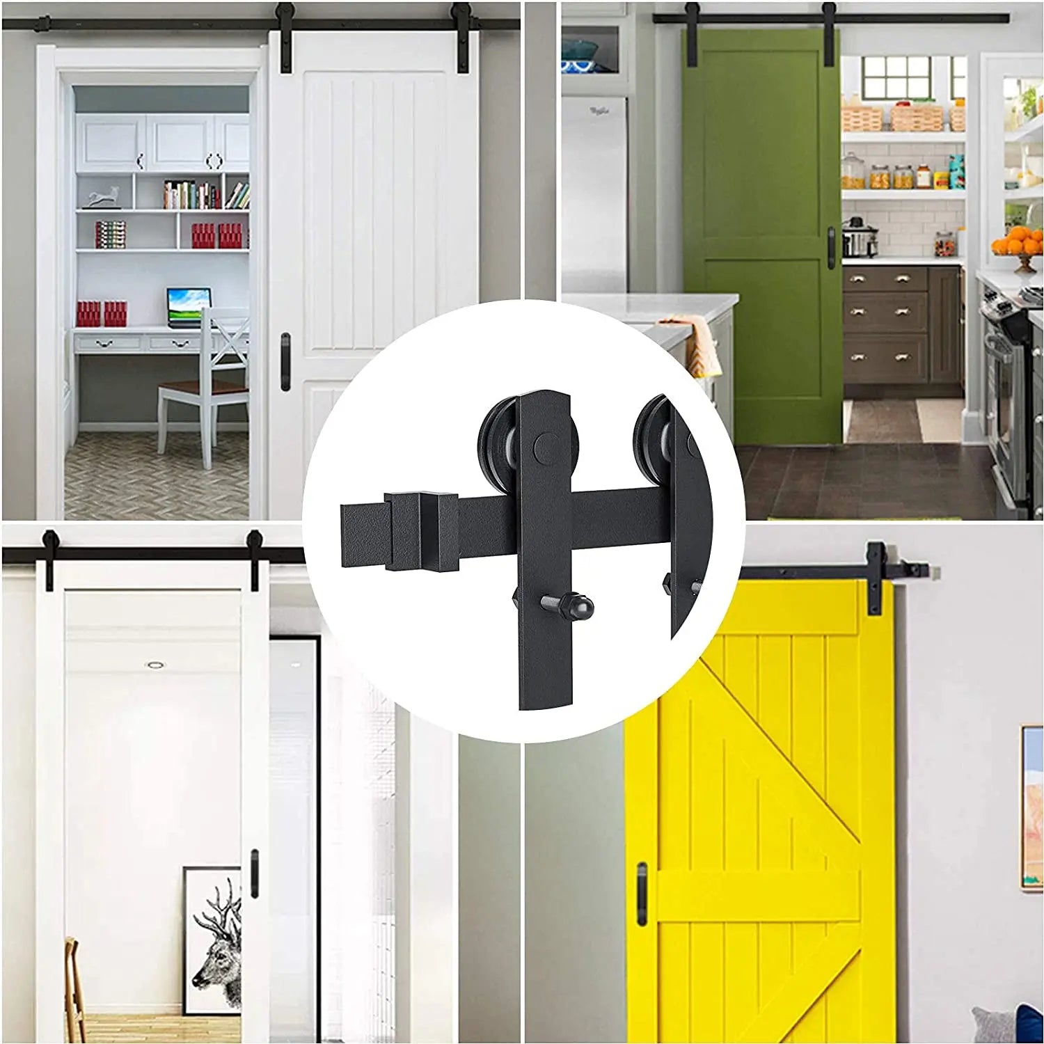 I shape barn door hardware apply situation
