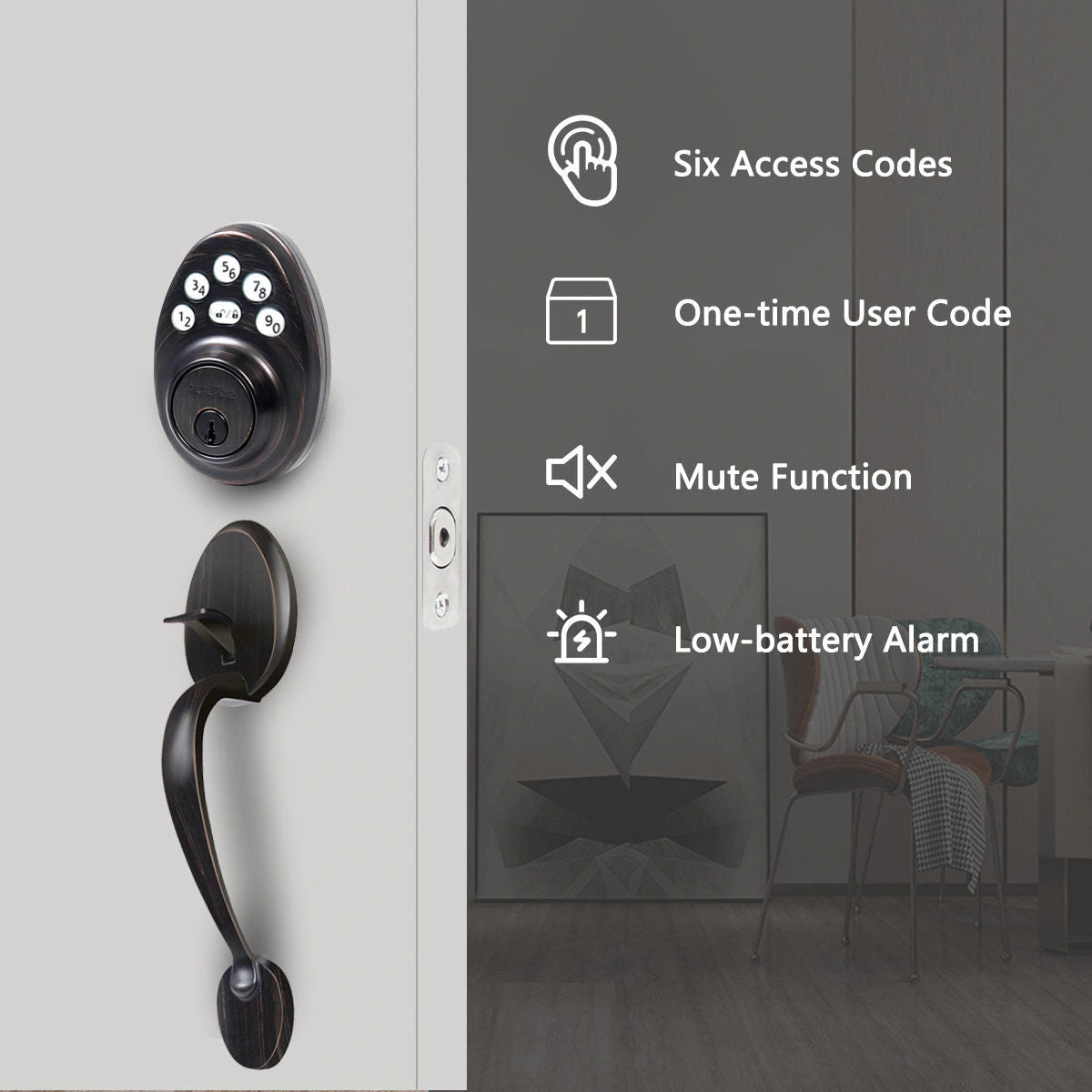 Exterior front door handleset