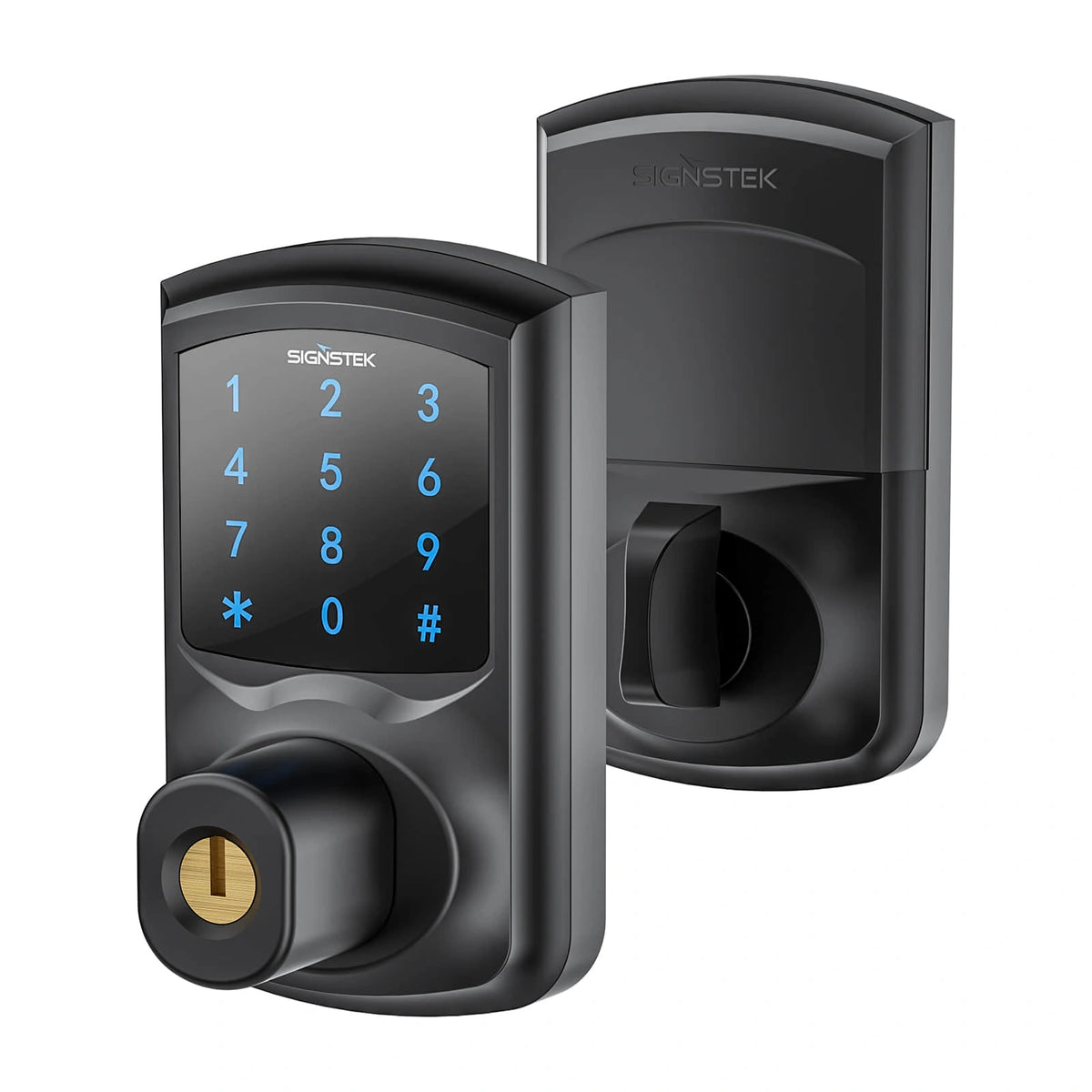 ST-668D digital touchscreen keypad deadbolt lock and smart front door lock (black)