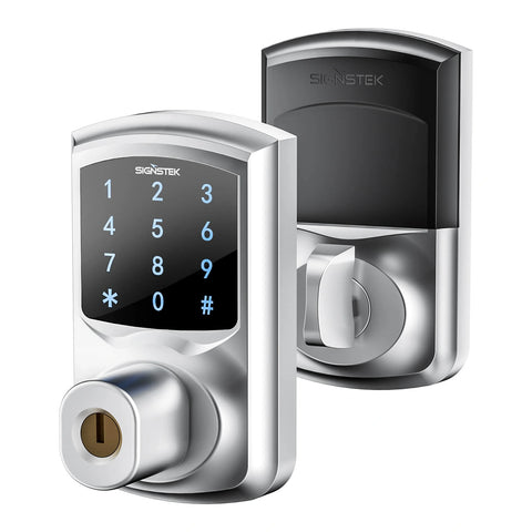 ST-668D digital touchscreen keypad deadbolt lock and smart front door lock (silver)