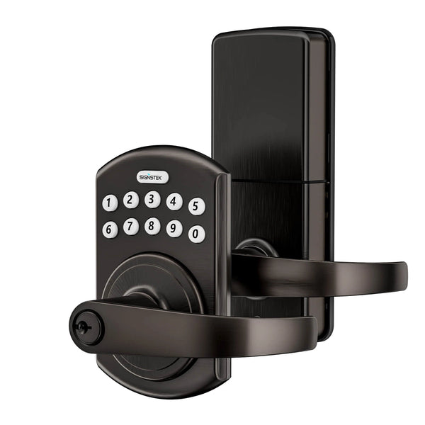 Electronic keypad door outlet lock